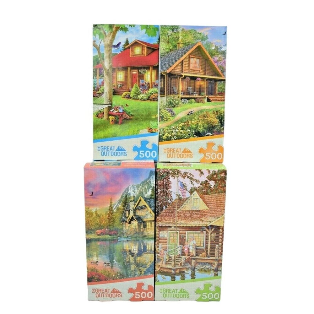 MasterPieces Great Outdoors Jigsaw Puzzle Bundle 4 Puzzles 500 Piece each